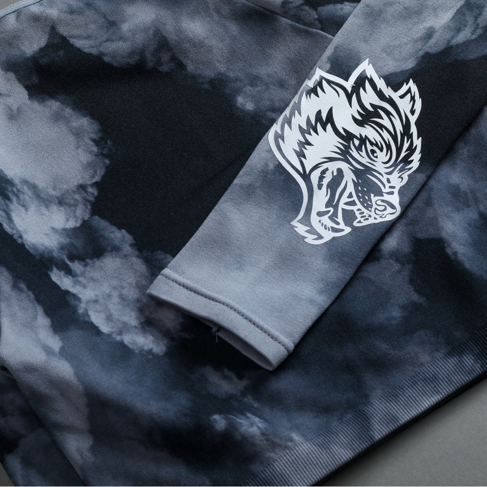 🐺 Darc Sport Everson Seamless Darc Blue ghost cloud long sleeve crop top SHE M - Picture 8 of 11